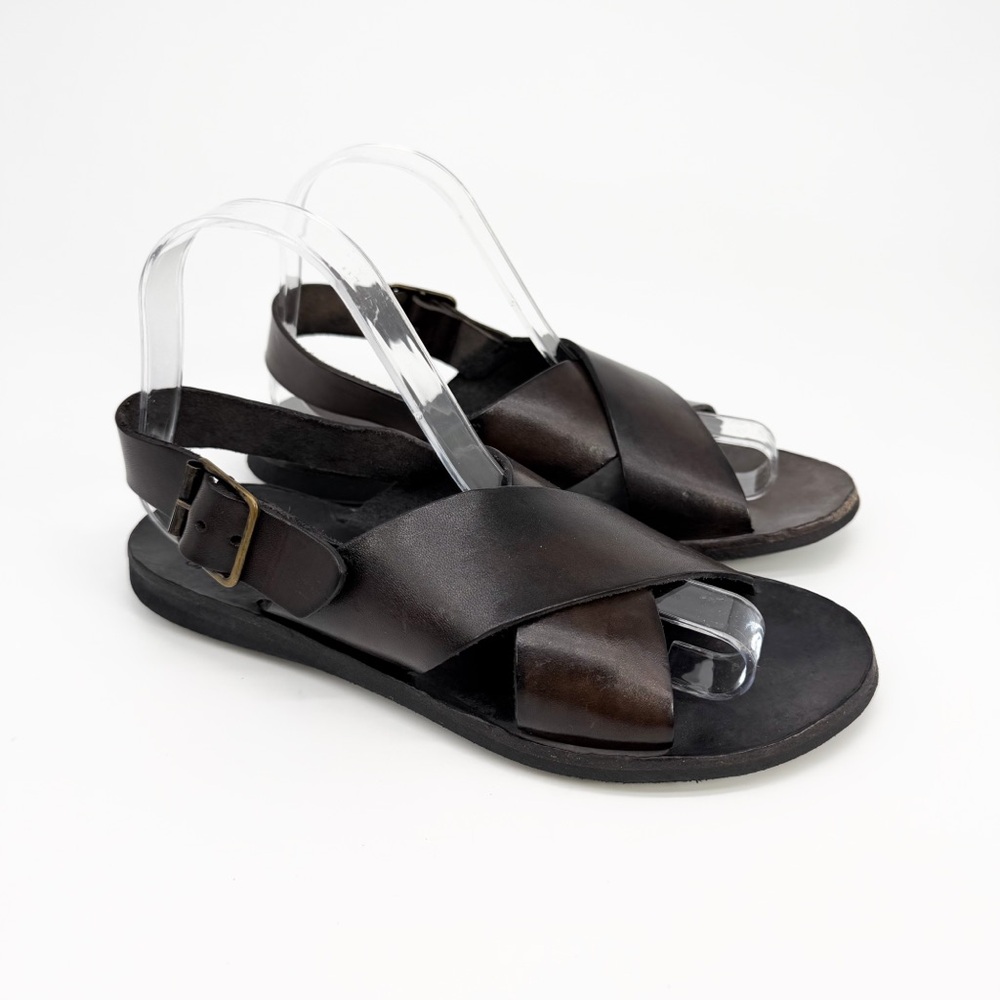 GRAVITYPOPE Orson Leather Sandal Brown 38
